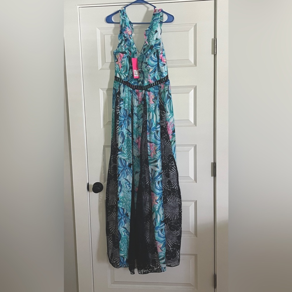 NWT Lilly Pulitzer Janette Maxi Dress in Maldives Green.